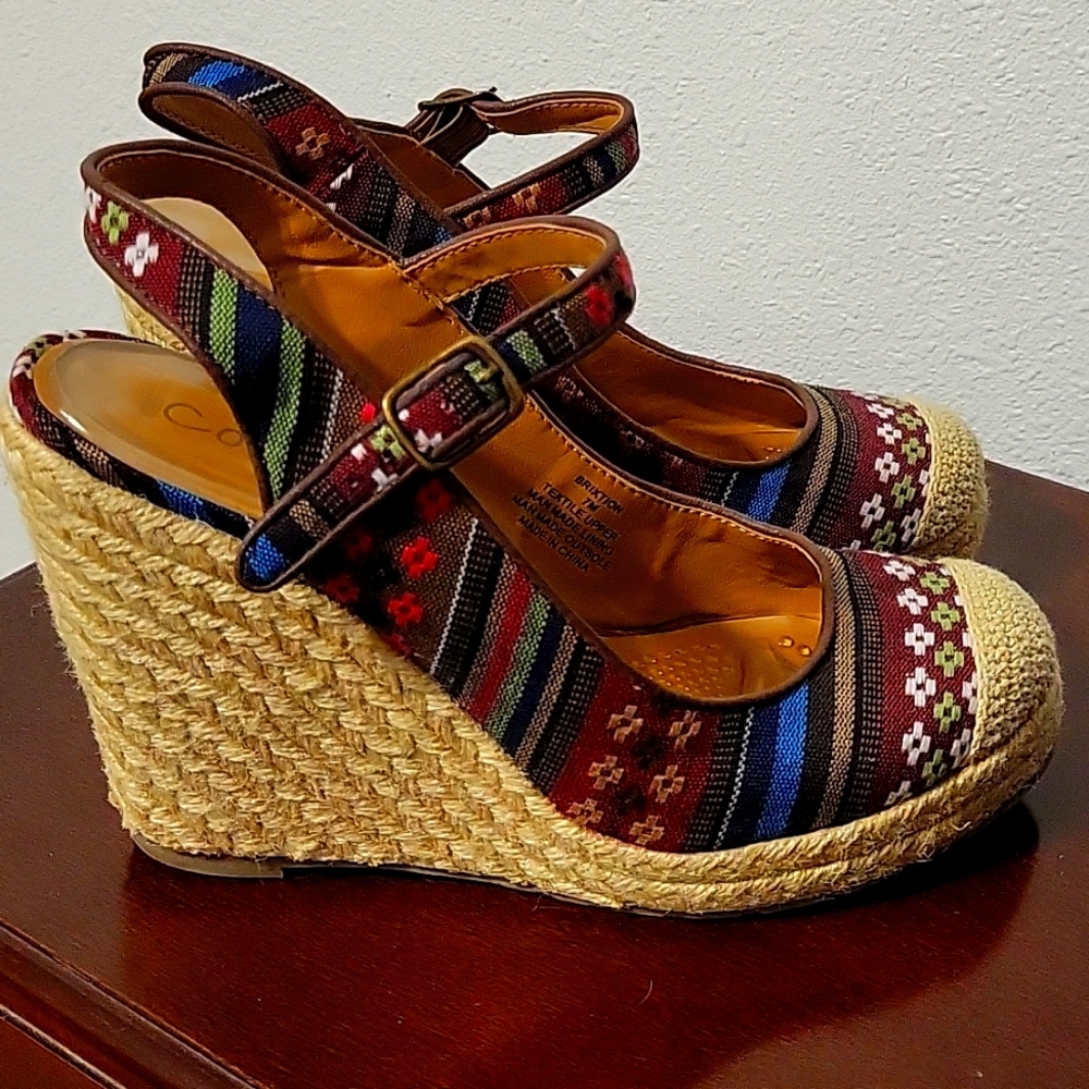 Cute sling back wedges